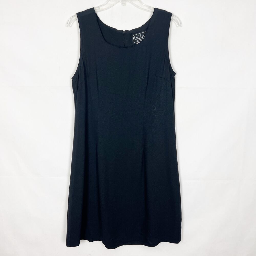Leni Leni Vintage Sleeveless Shift Black Dress Size 12